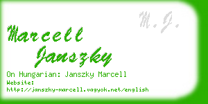 marcell janszky business card